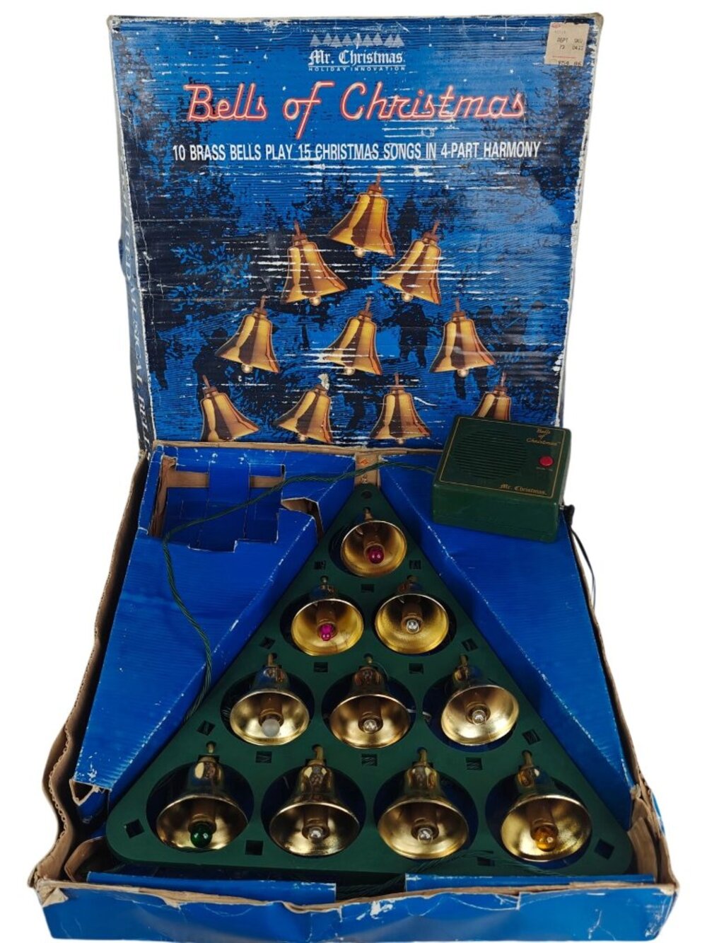 Mr. Christmas Bells Of Christmas Musical Holiday Décor Set Brass 1990